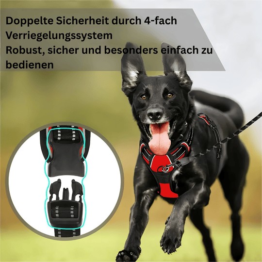 SafeWalk Pro — Premium Hundegeschirr ohne Ziehen mit Reflektoren